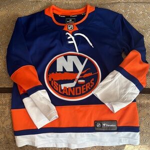 Fanatics Kids Blue and Orange Islanders Jersey